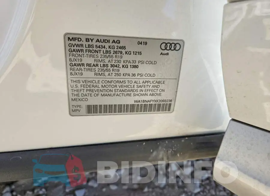 WA1BNAFYXK2093236 Photo# 13
