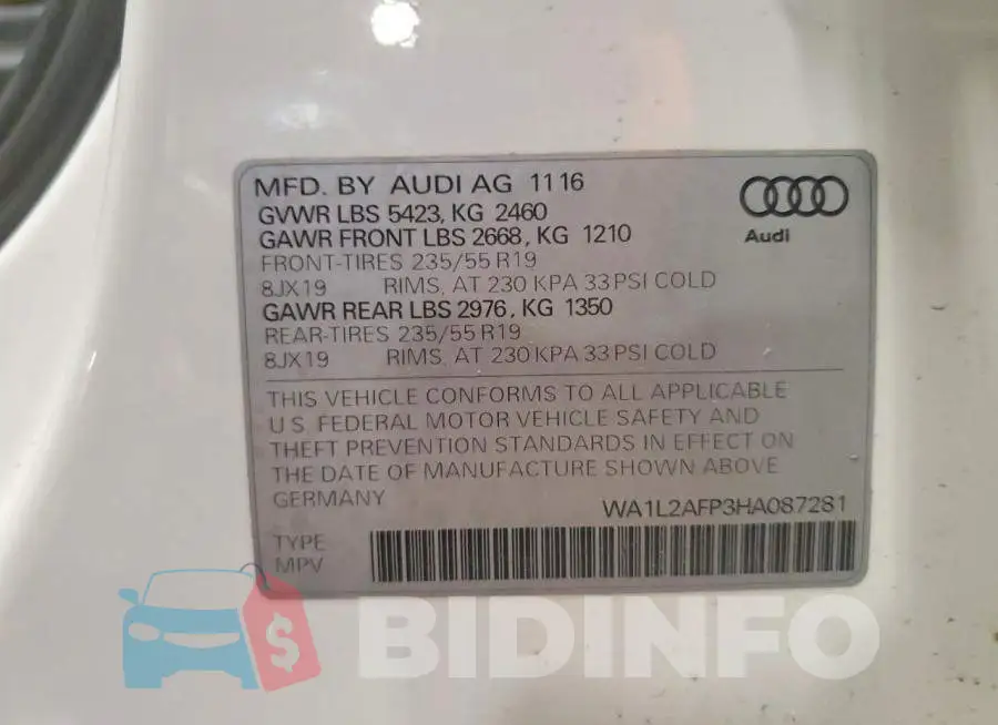 WA1L2AFP3HA087281 Photo# 13
