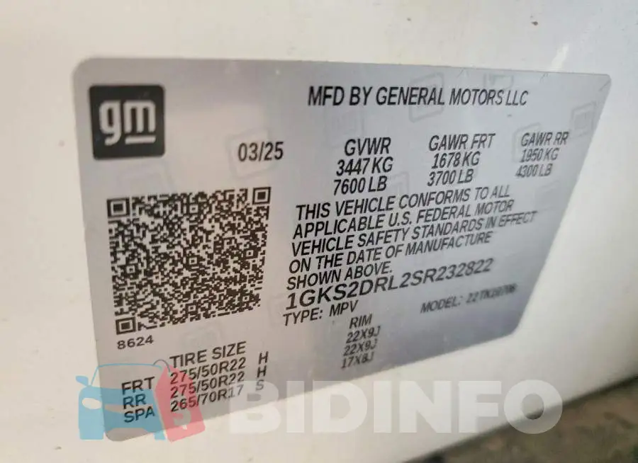1GKS2DRL2SR232822 Photo# 13