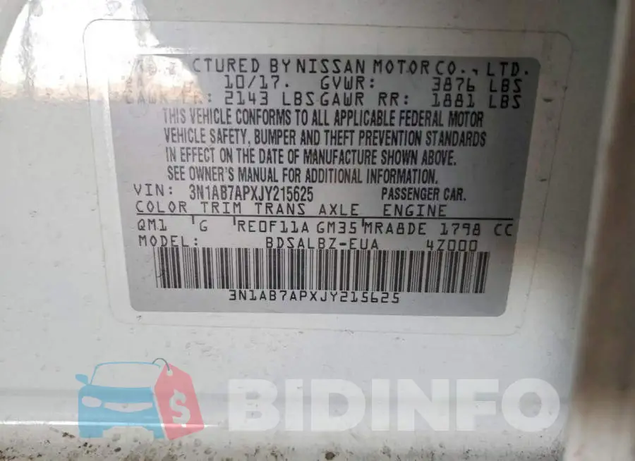 3N1AB7APXJY215625 Photo# 12