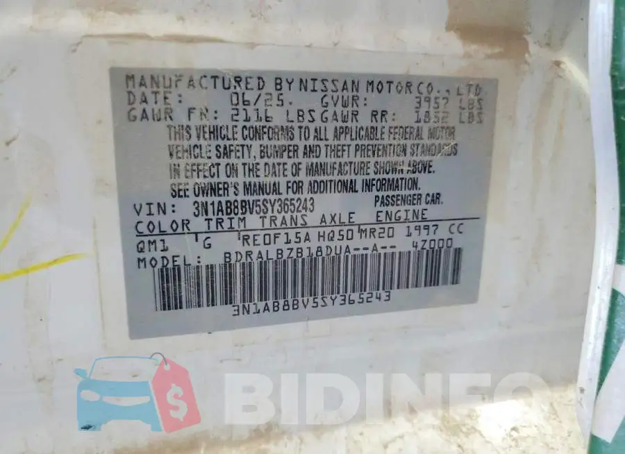 3N1AB8BV5SY365243 Photo# 12