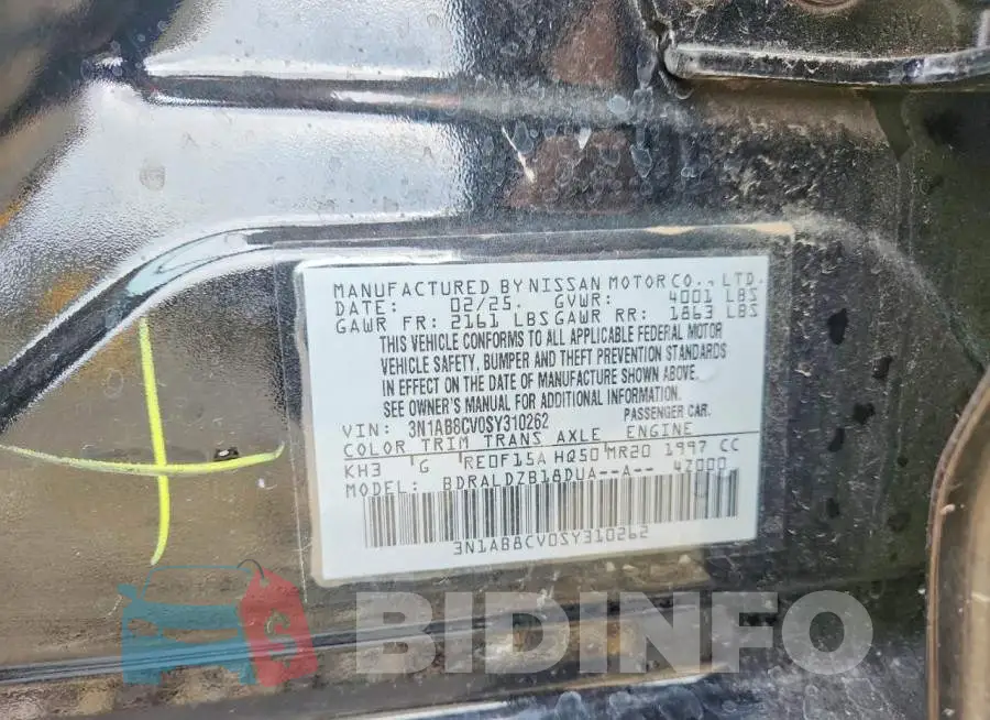 3N1AB8CV0SY310262 Photo# 12