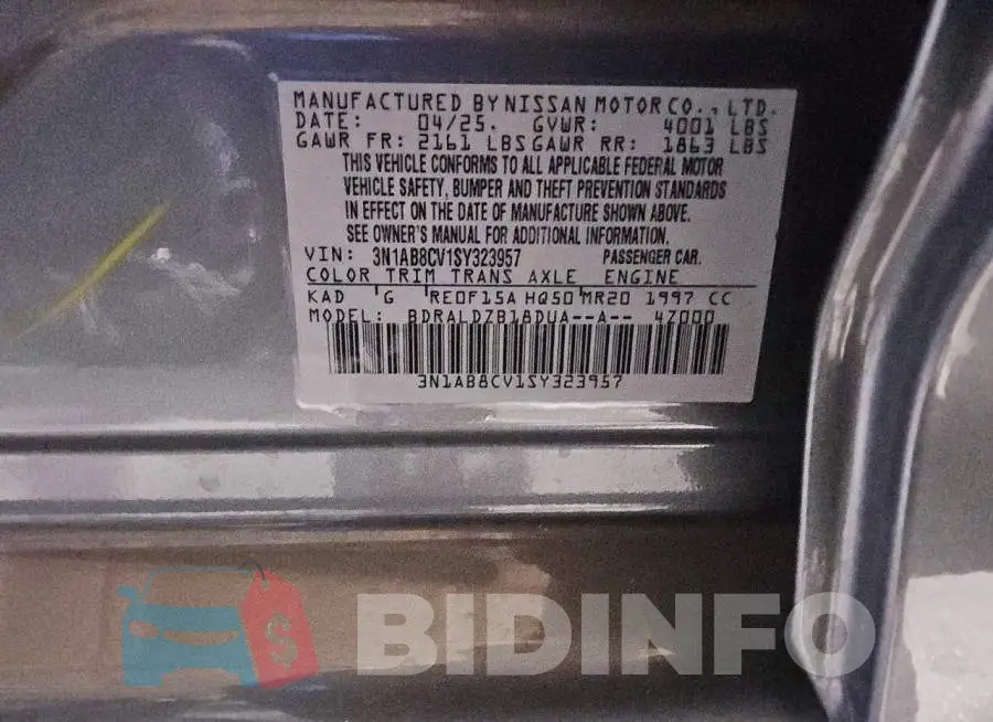 3N1AB8CV1SY323957 Photo# 13