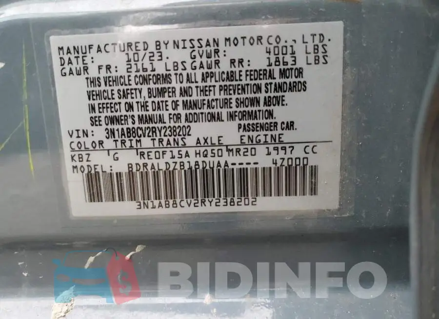 3N1AB8CV2RY238202 Photo# 13