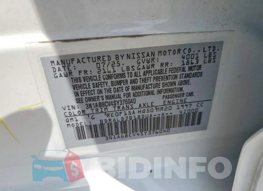 3N1AB8CV4SY376040 Photo# 12