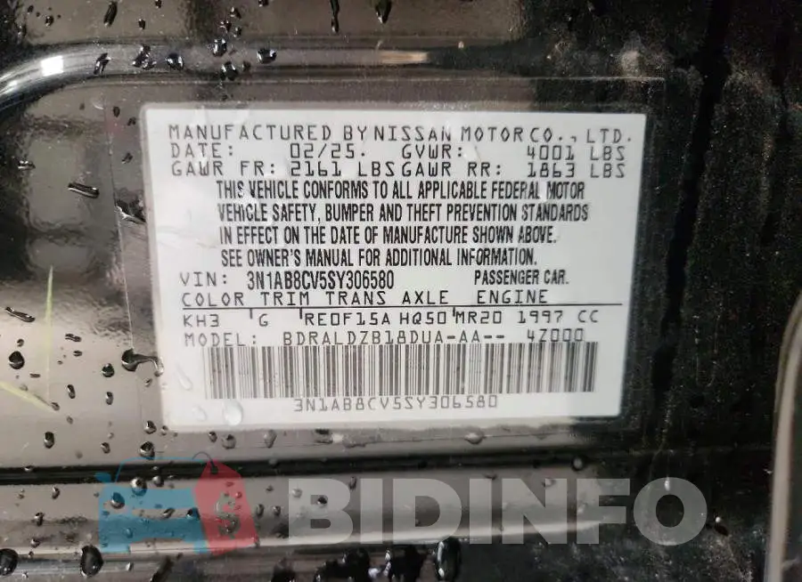 3N1AB8CV5SY306580 Photo# 12