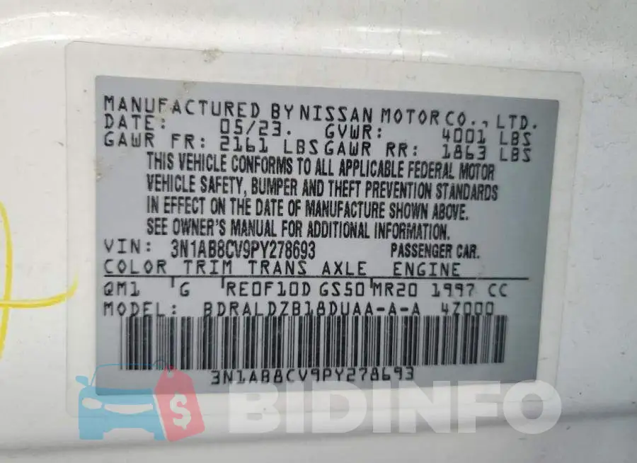 3N1AB8CV9PY278693 Photo# 12