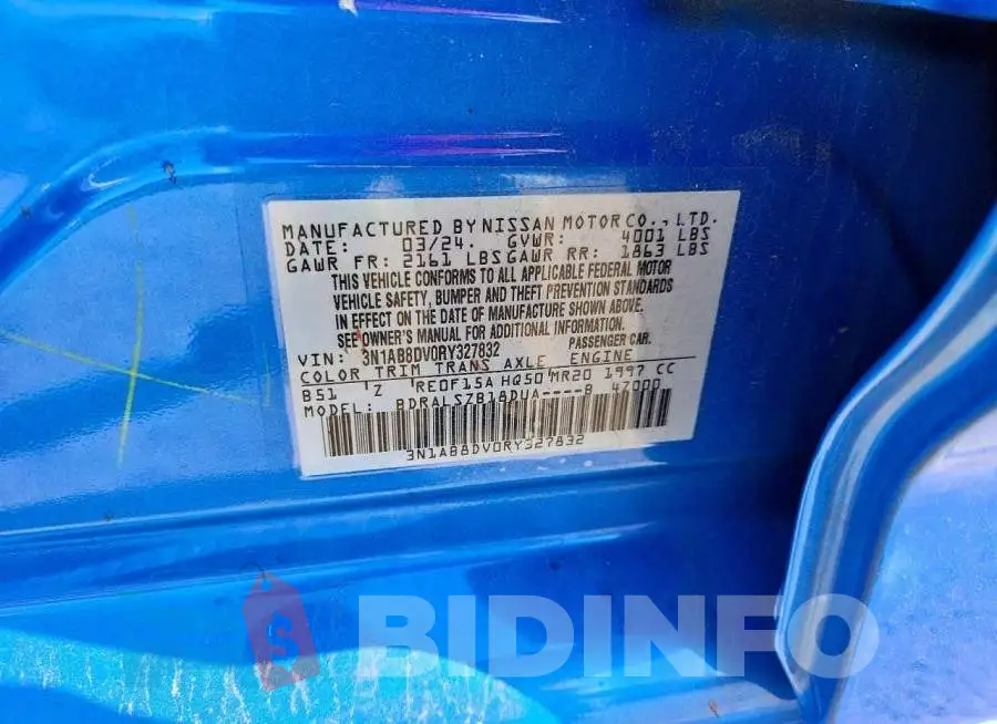 3N1AB8DV0RY327832 Photo# 12
