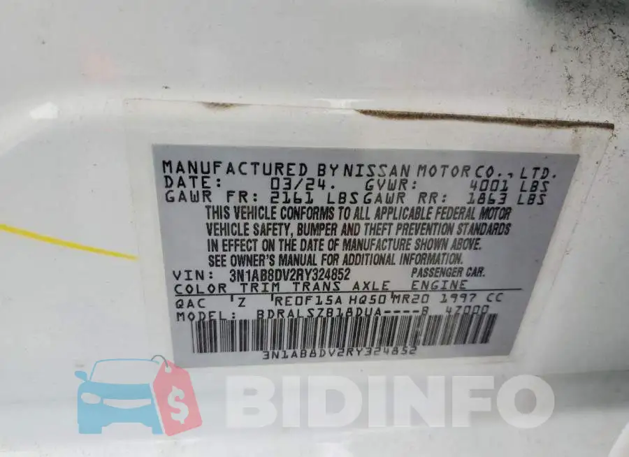 3N1AB8DV2RY324852 Photo# 13