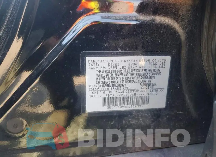 3N1CP5BV4ML506991 Photo# 13
