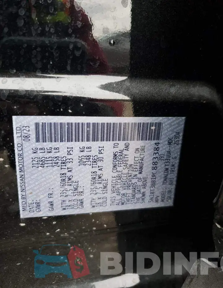 5N1BT3BB1PC883384 Photo# 13