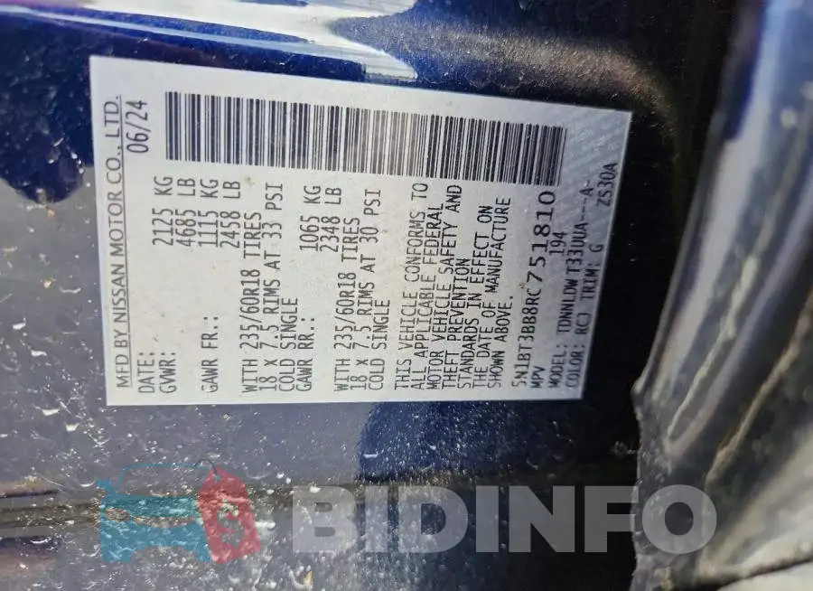 5N1BT3BB8RC751810 Photo# 13