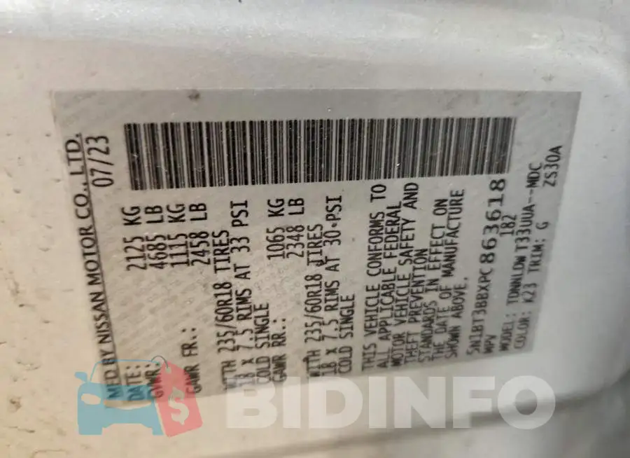 5N1BT3BBXPC863618 Photo# 13