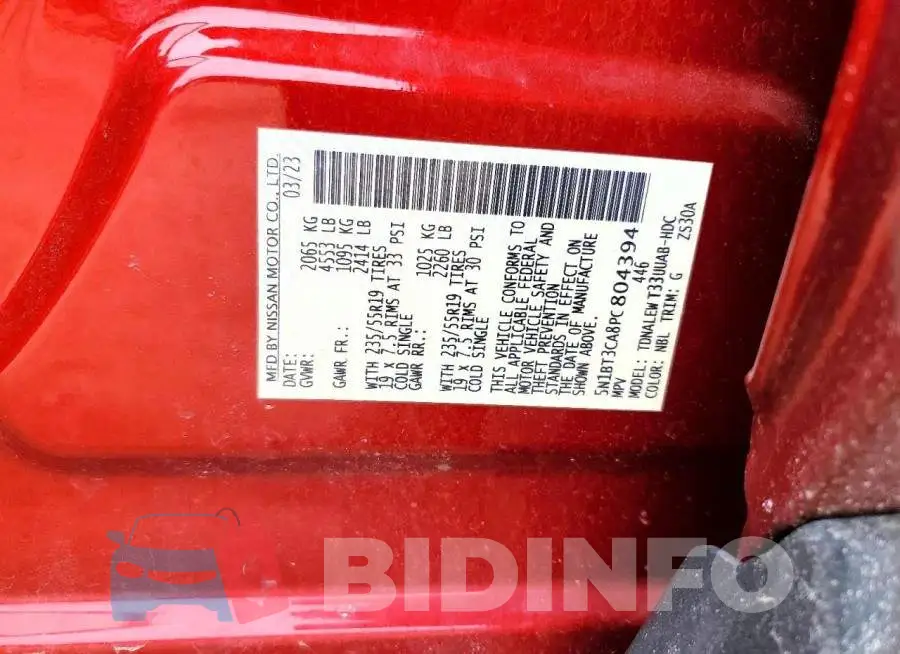 5N1BT3CA8PC804394 Photo# 13