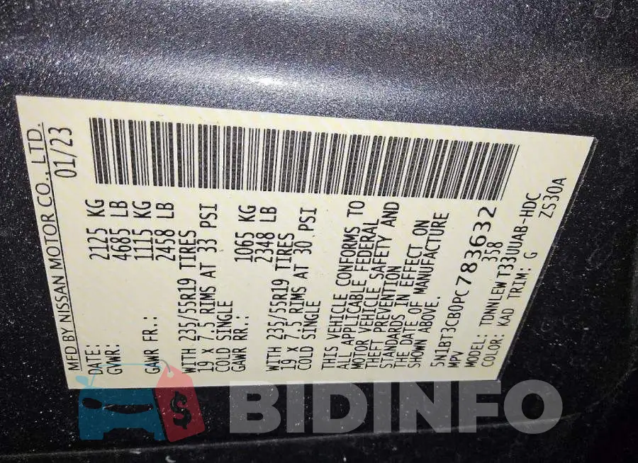 5N1BT3CB0PC783632 Photo# 13