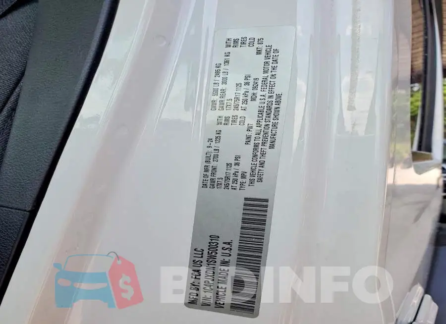1C4PJXDN1SW500310 Photo# 12