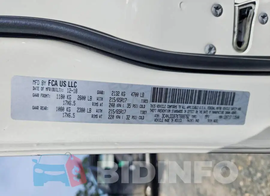 3C4NJDDB7KT668762 Photo# 14