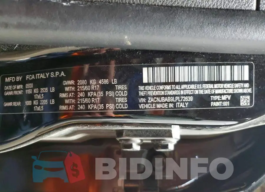 ZACNJBAB9LPL72639 Photo# 14