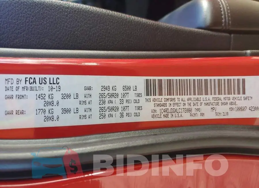 1C4RDJDGXLC172080 Photo# 13
