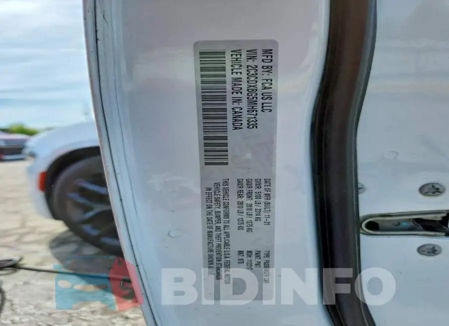 2C3CDXBG5MH671335 Photo# 13