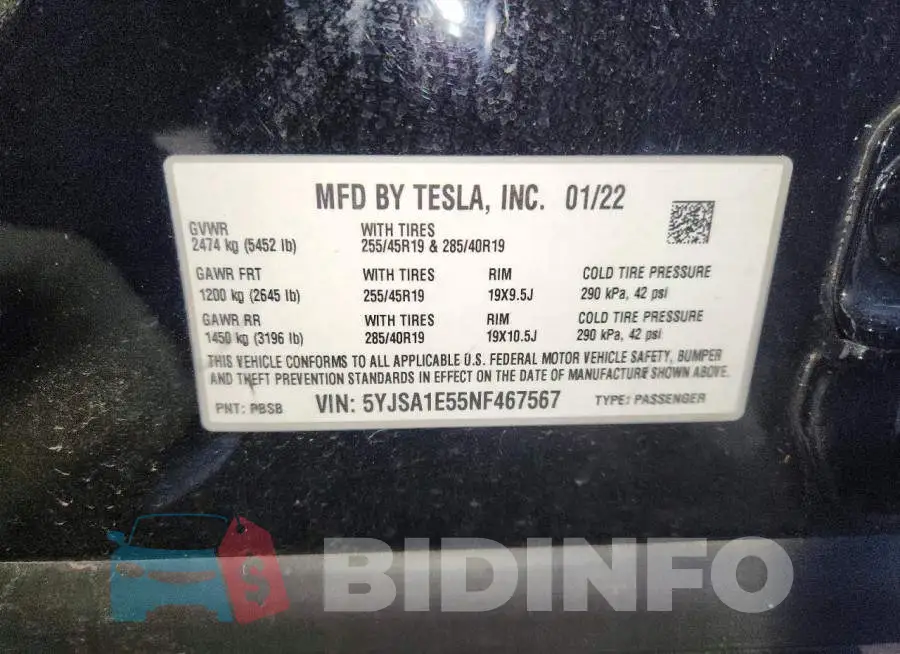 5YJSA1E55NF467567 Photo# 13