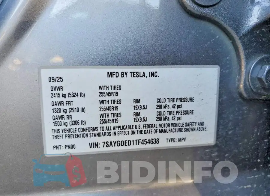 7SAYGDED1TF454638 Photo# 12