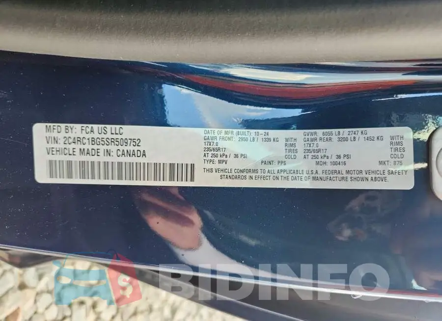 2C4RC1BG5SR509752 Photo# 13