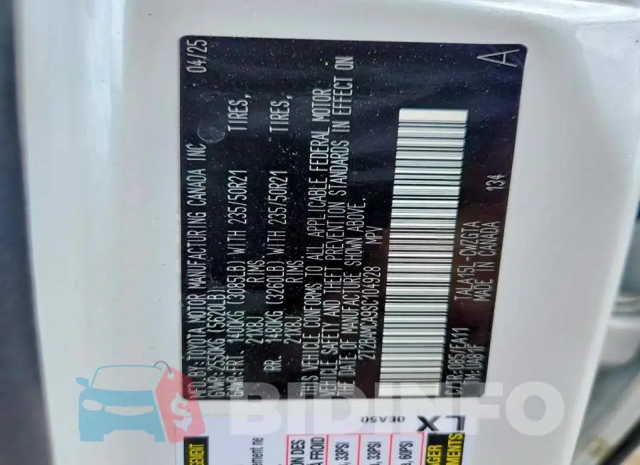 2T2BAMCA9SC104928 Photo# 13