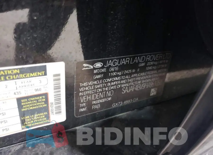 SAJAF4BV9HA951050 Photo# 12