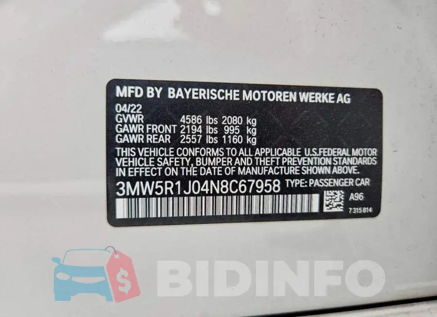 3MW5R1J04N8C67958 Photo# 13