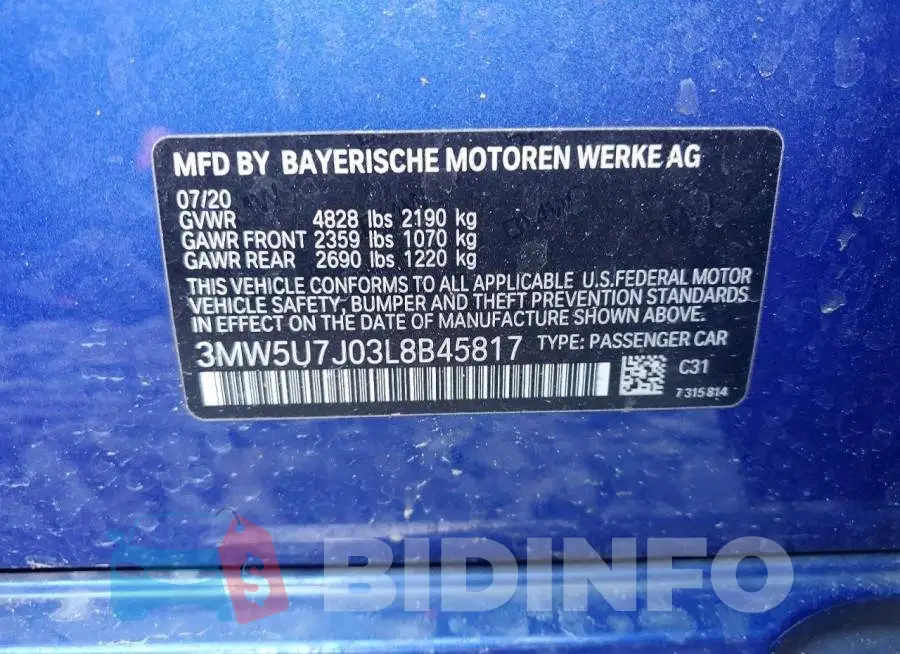 3MW5U7J03L8B45817 Photo# 12