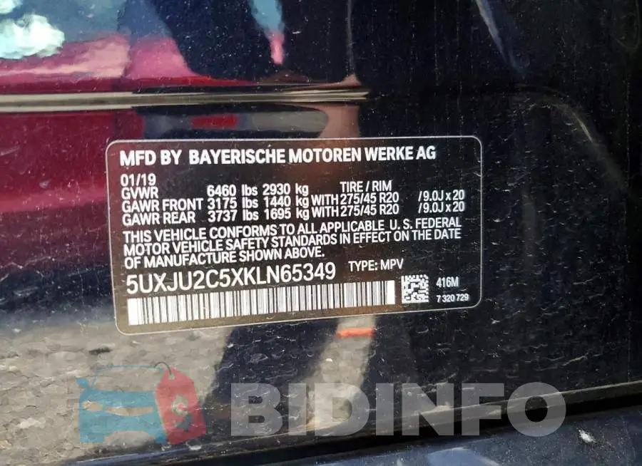 5UXJU2C5XKLN65349 Photo# 13