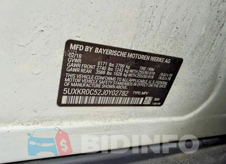 5UXKR0C52J0Y02782 Photo# 10
