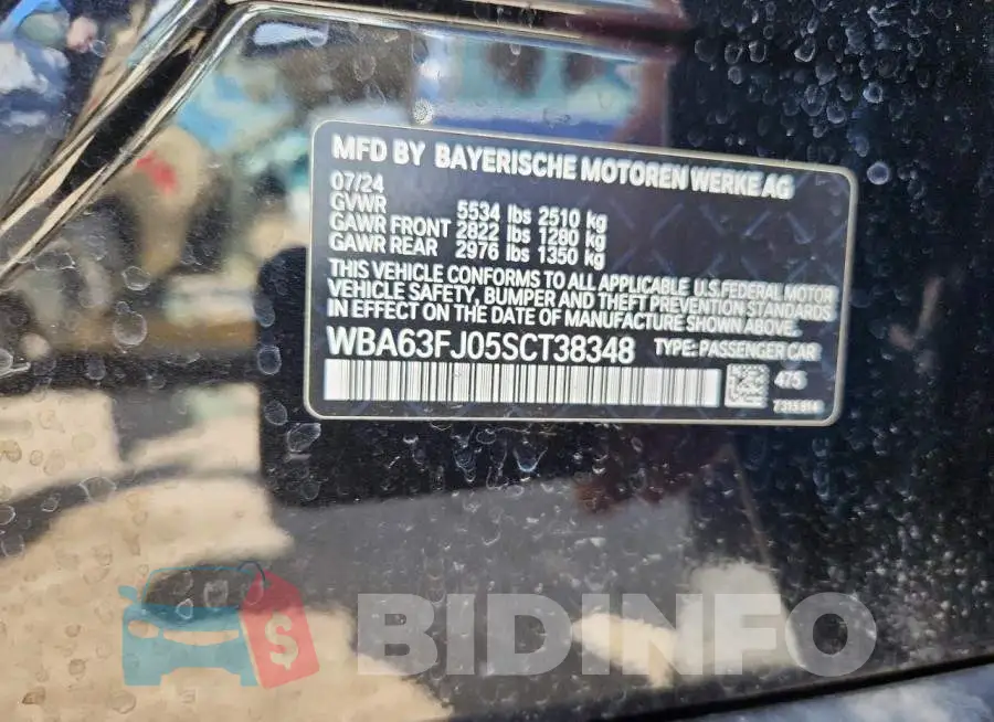 WBA63FJ05SCT38348 Photo# 12