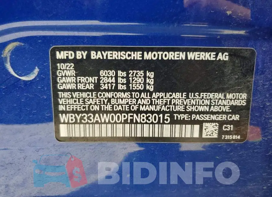 WBY33AW00PFN83015 Photo# 12