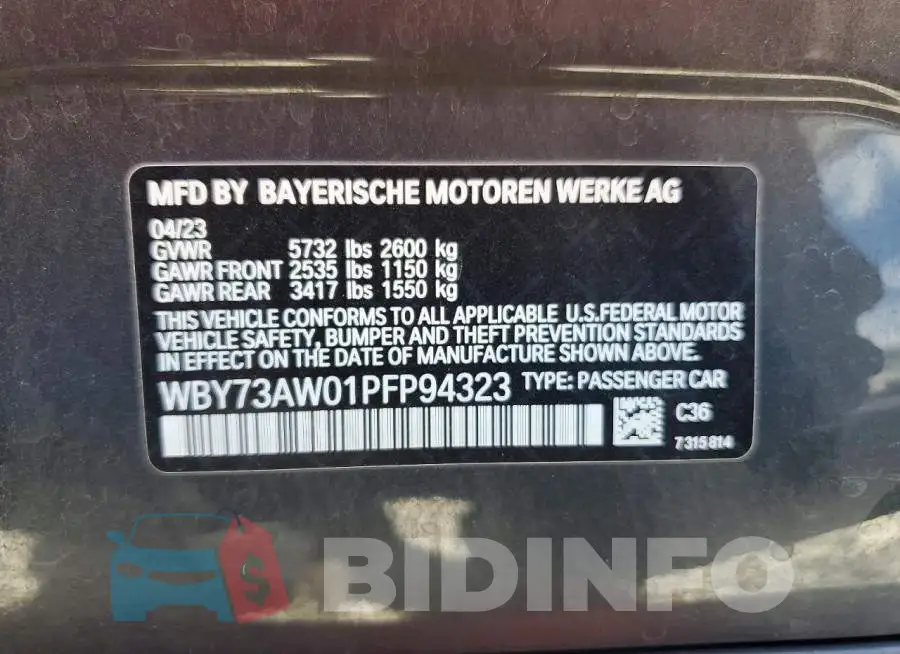 WBY73AW01PFP94323 Photo# 12