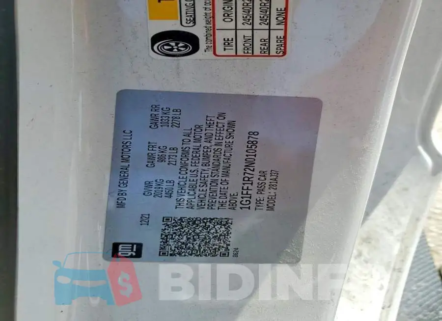 1G1FF1R72N0105878 Photo# 12