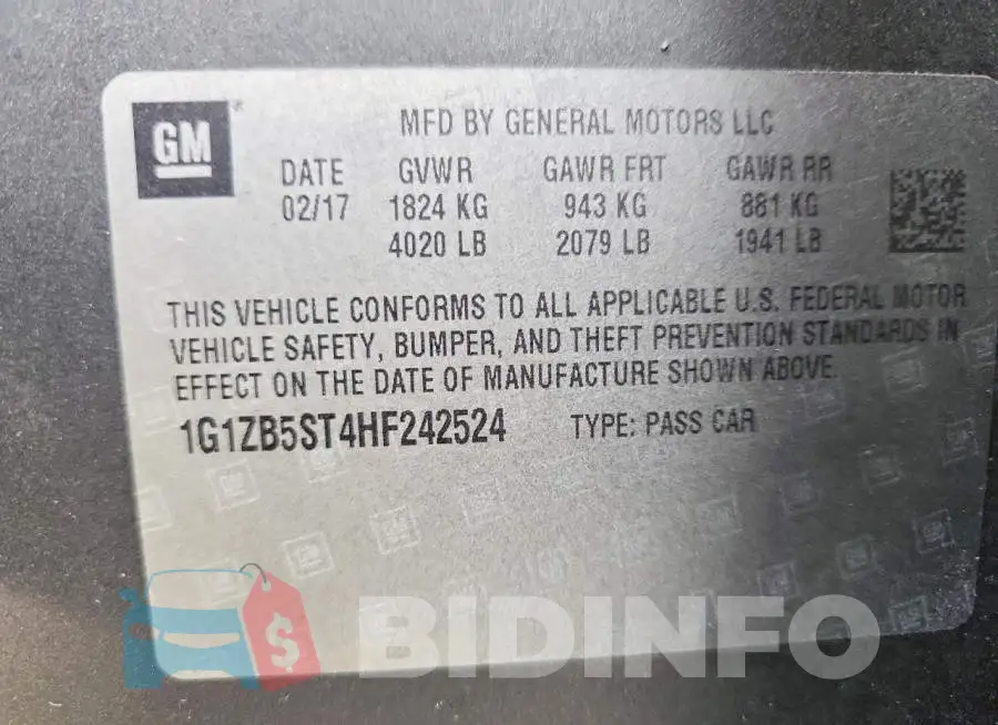 1G1ZB5ST4HF242524 Photo# 12