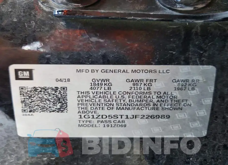 1G1ZD5ST1JF226989 Photo# 12