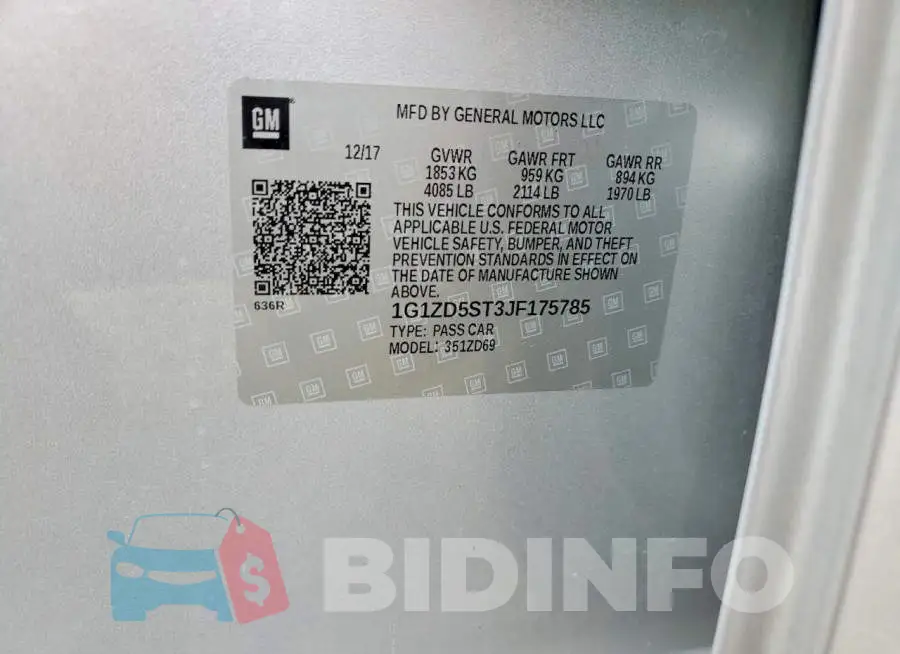 1G1ZD5ST3JF175785 Photo# 13