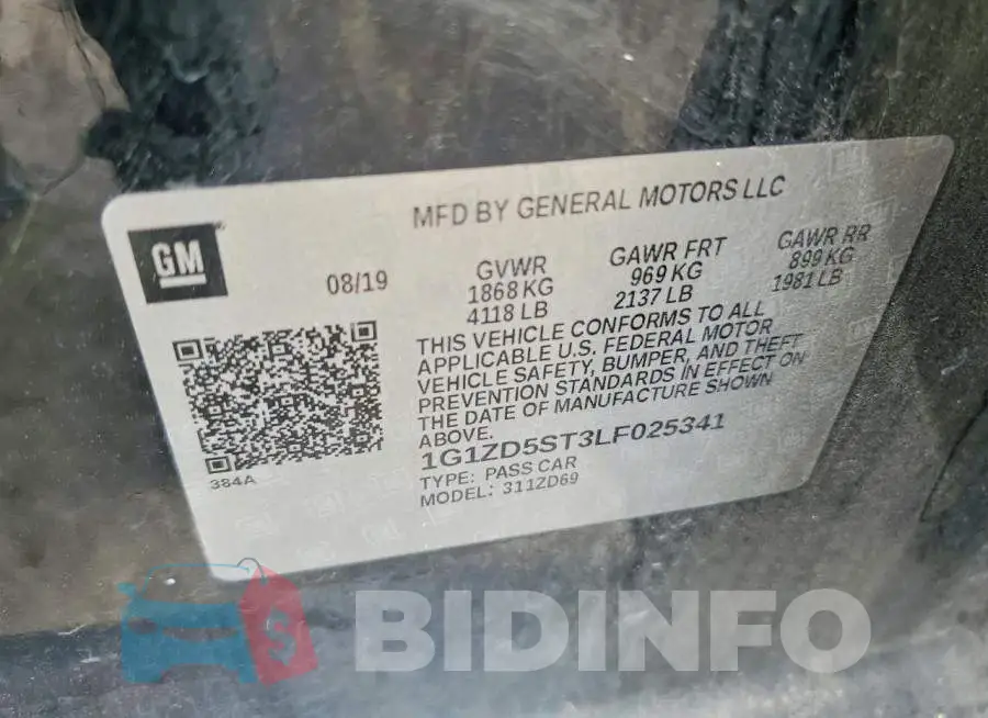 1G1ZD5ST3LF025341 Photo# 12