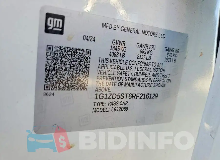1G1ZD5ST6RF216129 Photo# 12