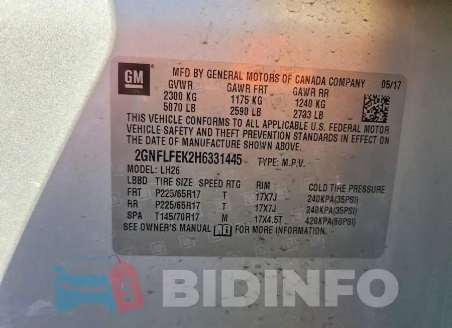 2GNFLFEK2H6331445 Photo# 13