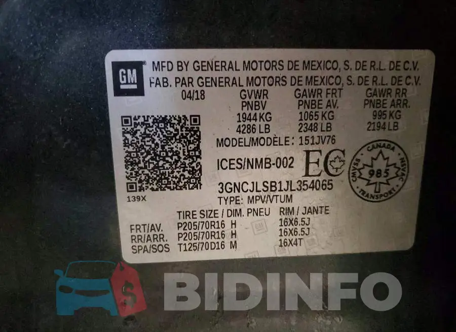 3GNCJLSB1JL354065 Photo# 13