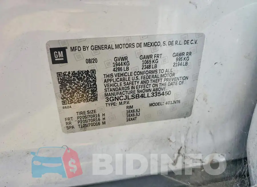 3GNCJLSB4LL335450 Photo# 12