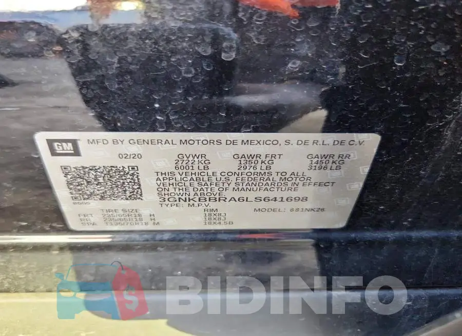 3GNKBBRA6LS641698 Photo# 13