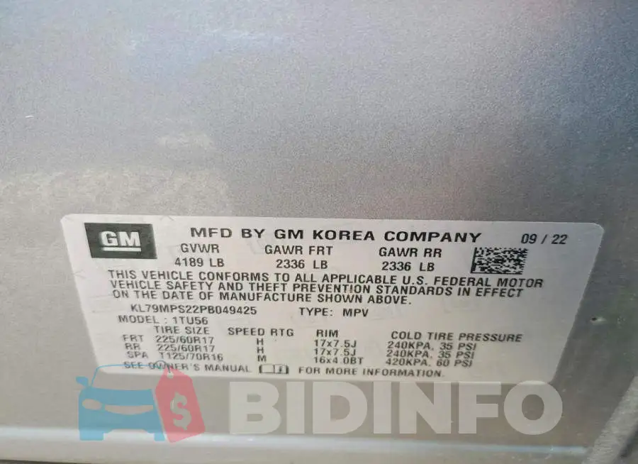KL79MPS22PB049425 Photo# 13