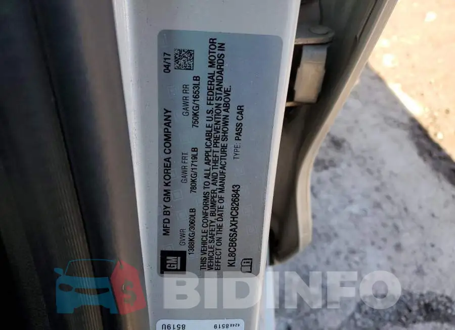 KL8CB6SAXHC826843 Photo# 12