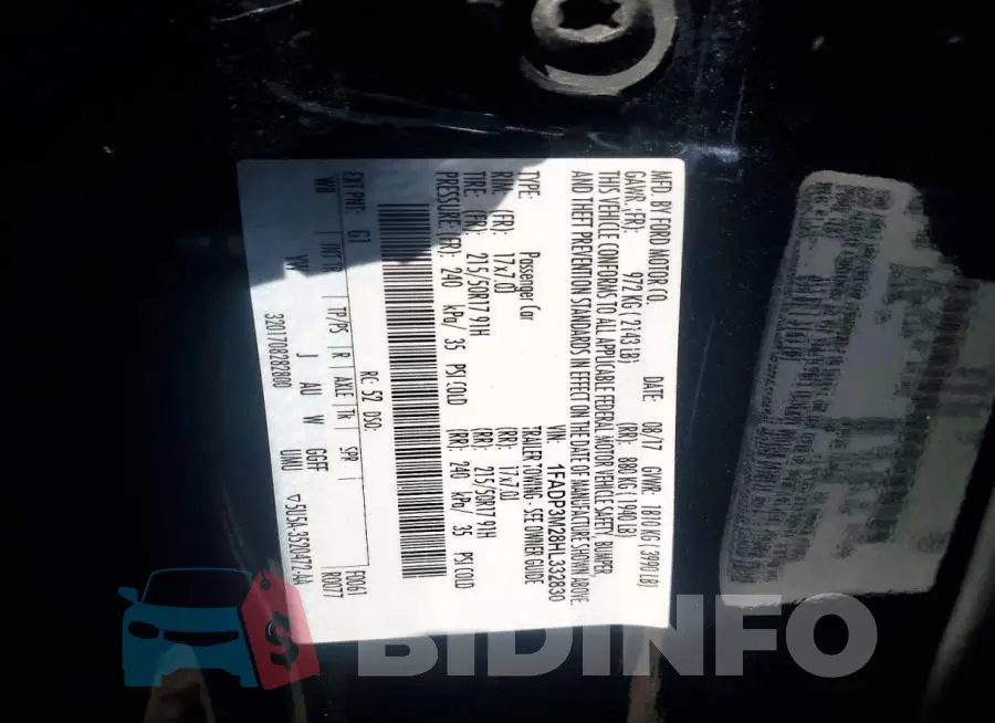 1FADP3M28HL332830 Photo# 13