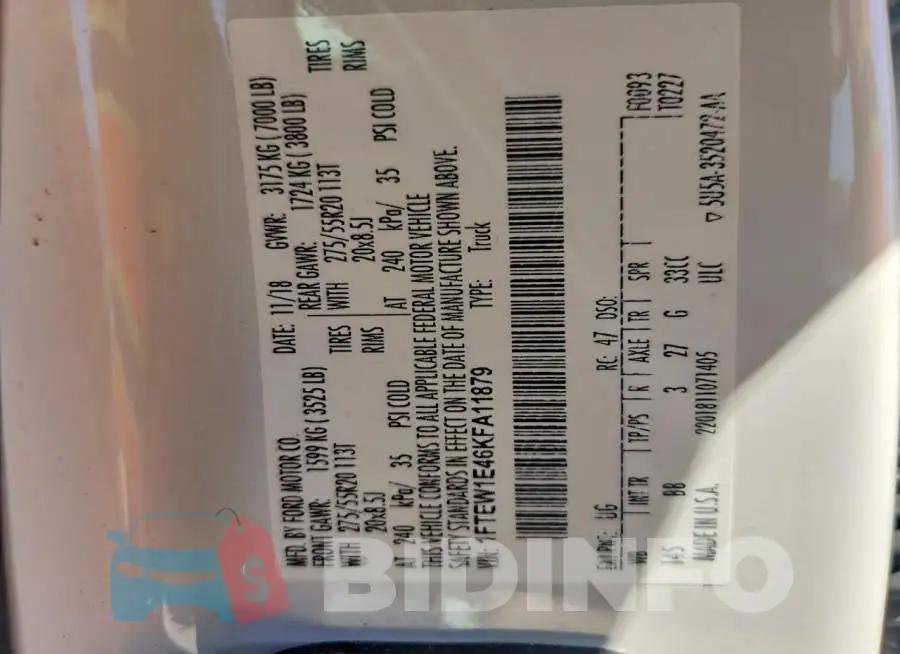 1FTEW1E46KFA11879 Photo# 12